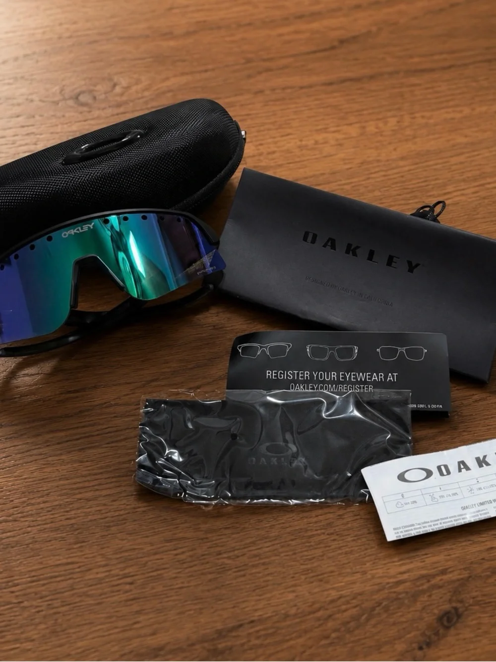 Oakley Shield Sunglasses - Blue Green Iridium Lens